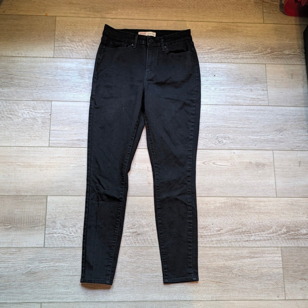 Signature by Levi Strauss Women High-Rise Skinny Jeans Black W28 L30 38298-0023